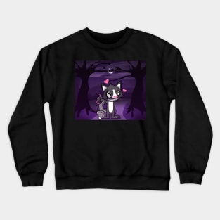 Cute Cat Proudly Holding Dead Mouse (Variant 2) Crewneck Sweatshirt